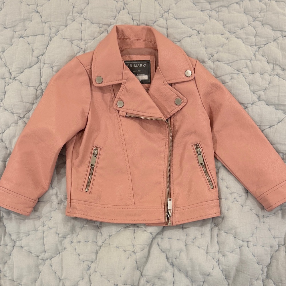 Primark Pink Kids Biker pleather Jacket